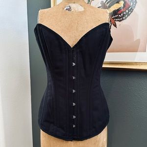 🖤🖤🖤 luvsecretlingerie Double Steel Boned Waist Training Cotton Long Corset